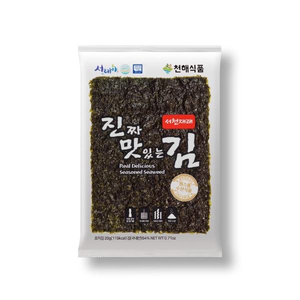 [천해식품]진짜 맛있는 재래김 20g x 10봉 (200g)